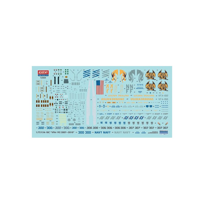USN F/A-18C Plastic plane model VFA-192 1/72 | Scientific-MHD