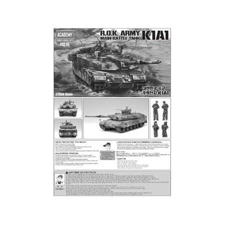 K1A1R.O.K plastic tank model. Army1/35 | Scientific-MHD