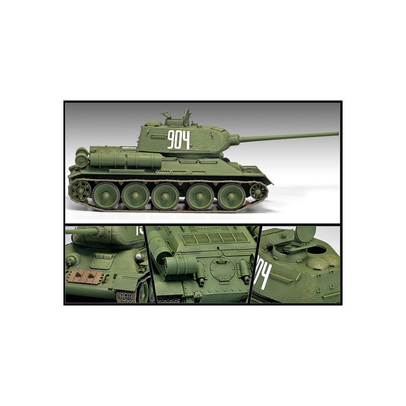 T34/85 plastic tank model n ° 112 Factory prod. 1/35 | Scientific-MHD