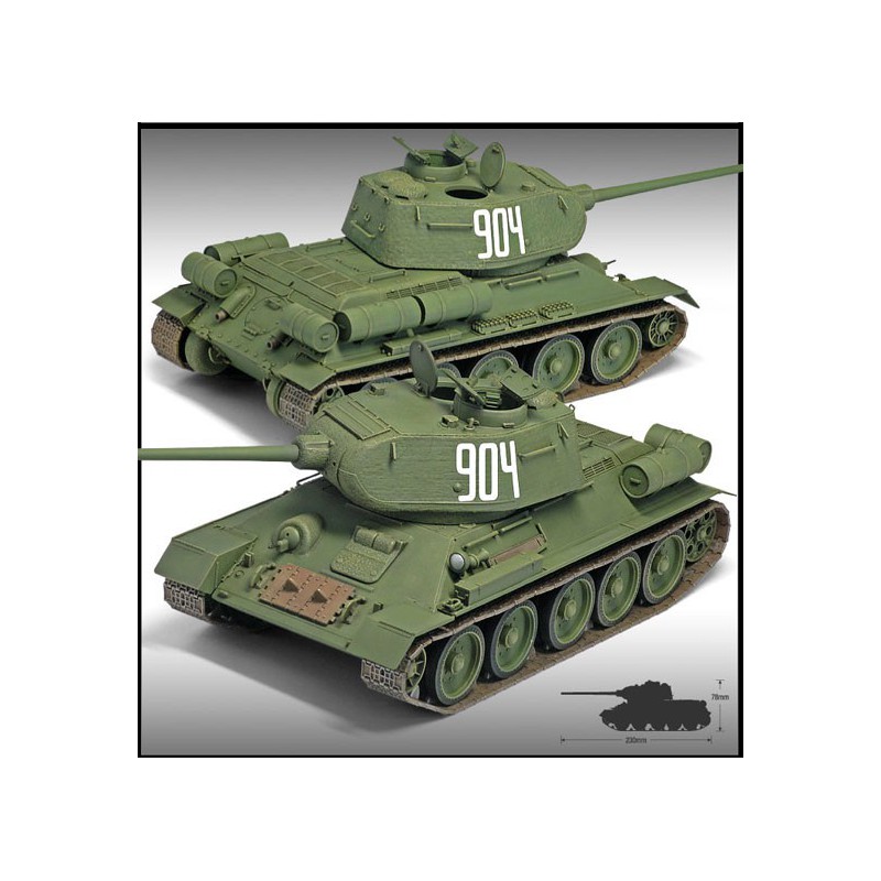 T34/85 plastic tank model n ° 112 Factory prod. 1/35 | Scientific-MHD