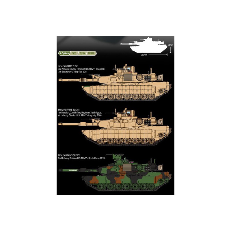 Plastic tank model U.S. Army M1A2 Tusk II 1/35 | Scientific-MHD