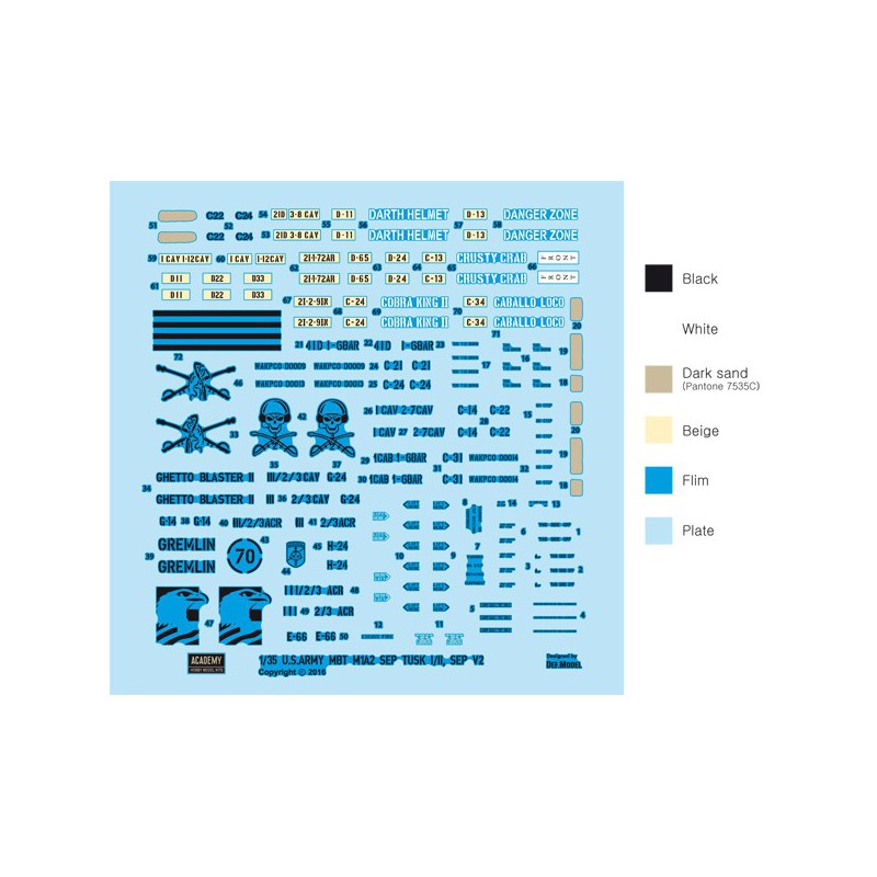Plastic tank model U.S. Army M1A2 Tusk II 1/35 | Scientific-MHD