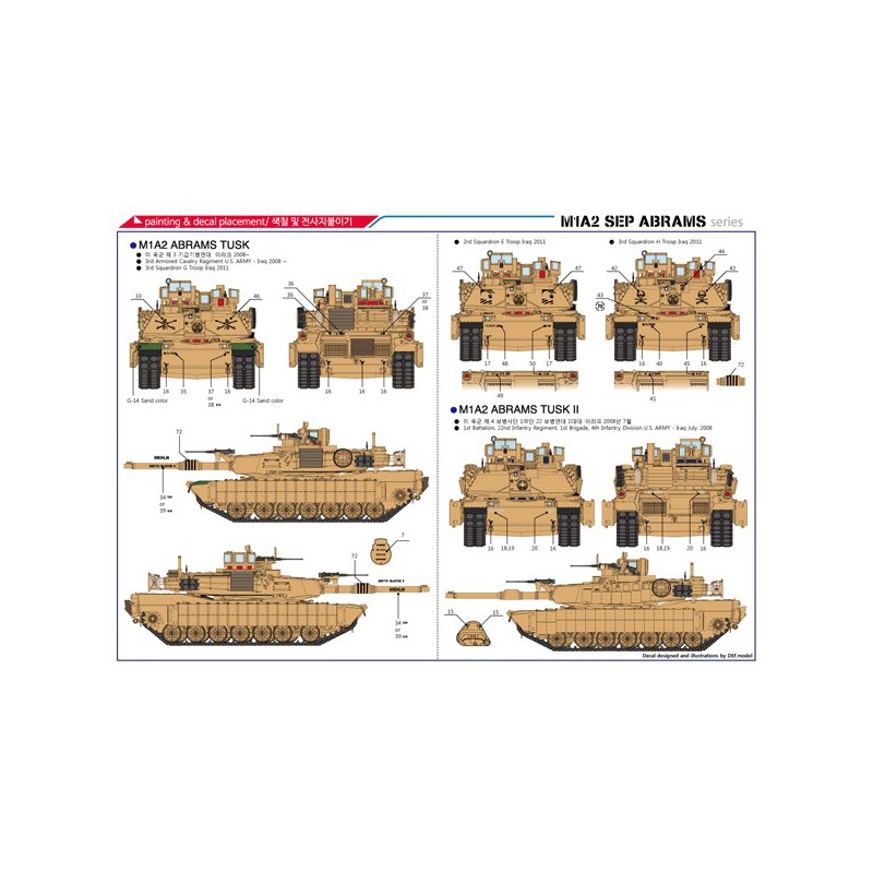 Plastic tank model U.S. Army M1A2 Tusk II 1/35 | Scientific-MHD
