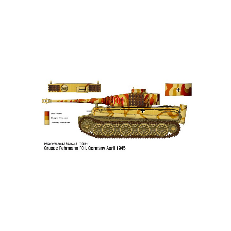 Tiger-1 fehrmann 1/35 plastic tag model | Scientific-MHD