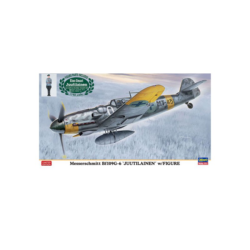 BF109G-6 plastic plane model ‘Juutilainen’ W/ Figure 1/48 | Scientific-MHD