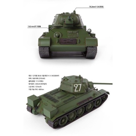 USSR T-34/76 plastic tank model n ° 183 FACT. P. | Scientific-MHD