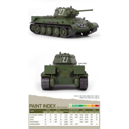 USSR T-34/76 plastic tank model n ° 183 FACT. P. | Scientific-MHD