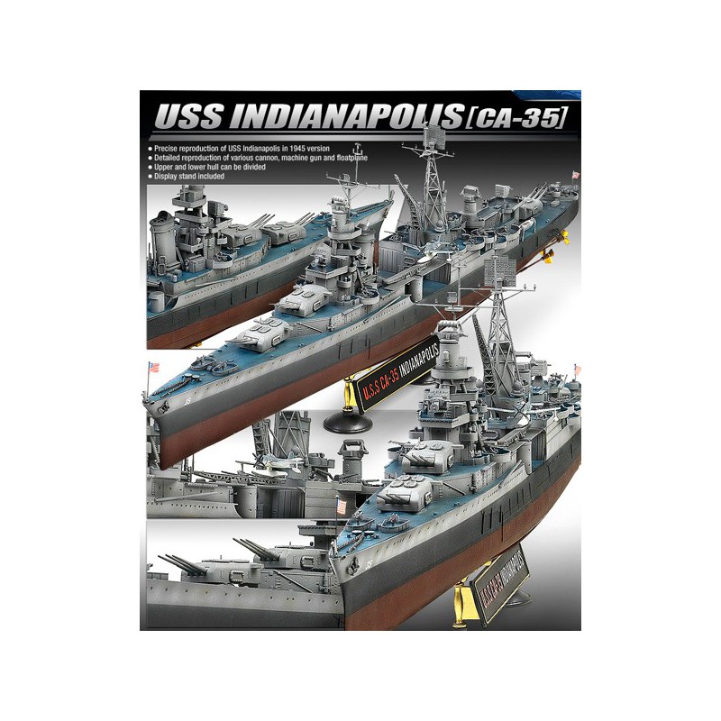 Plastic boat model U.S.S CA-35 Indianapolis 1/350 | Scientific-MHD