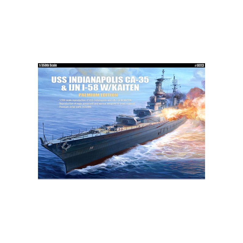 Plastic boat model CA-35 Indianapolis Premium Edition 1/350 | Scientific-MHD