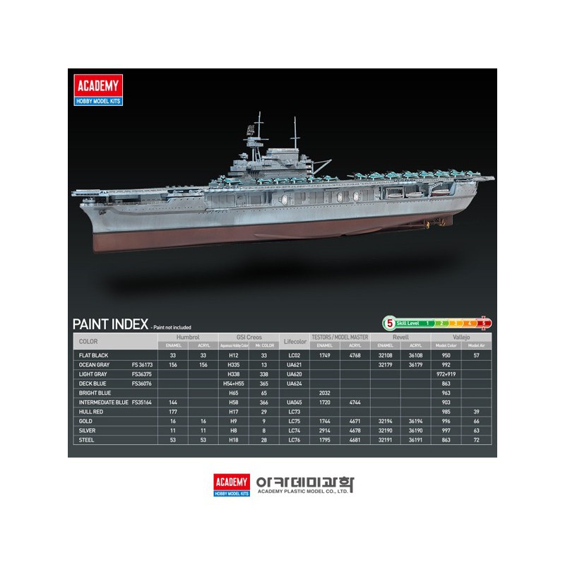 Plastic boat model USS Enterprise CV-6 M.E. 1/700 | Scientific-MHD