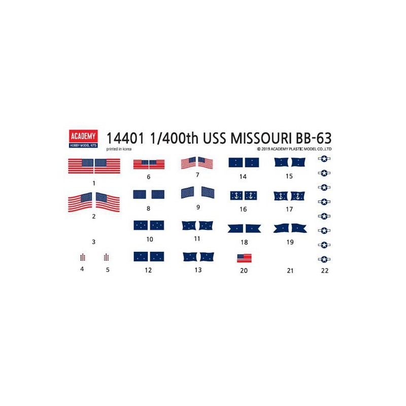 Uss Missouri BB-63 1/400 plastic boat model | Scientific-MHD