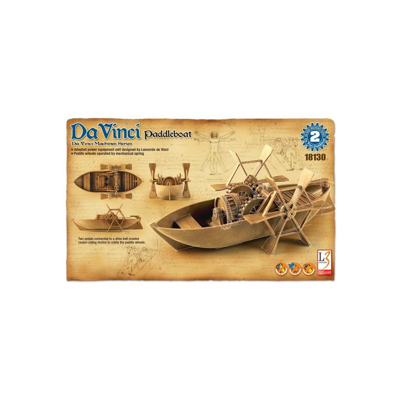 Leonard de Vinci Paddleboat educational plastic model | Scientific-MHD