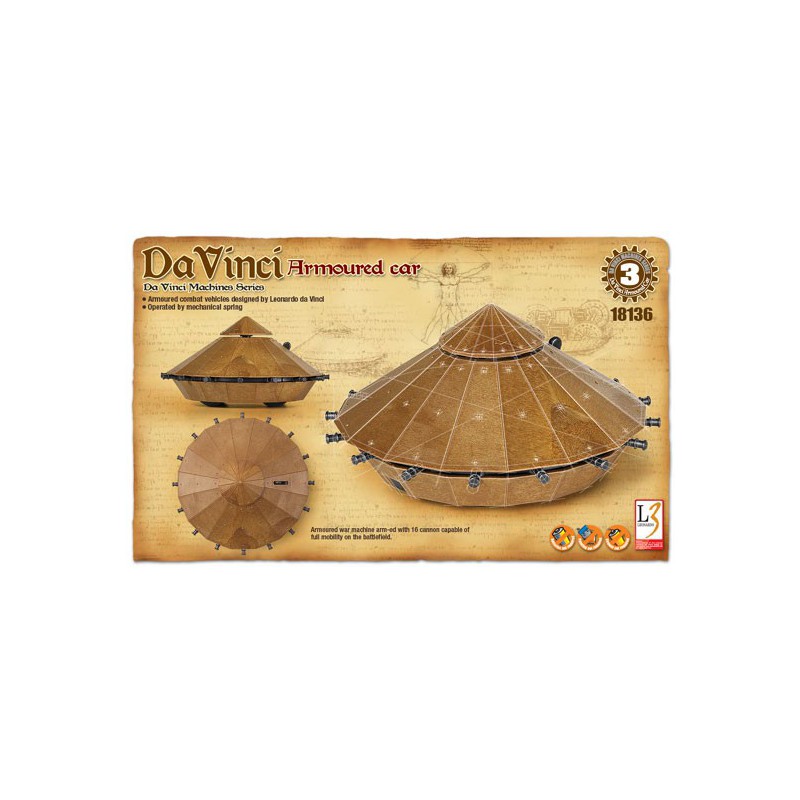 Leonard de Vinci Armored Car educational plastic model | Scientific-MHD