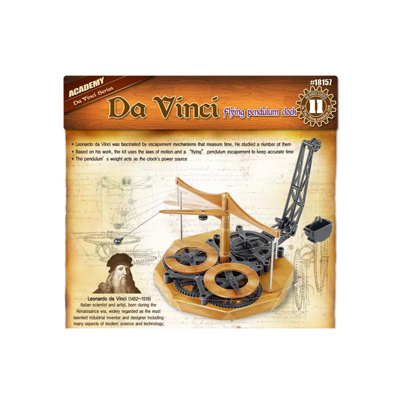 Educational plastic model hanging clock da vinci | Scientific-MHD