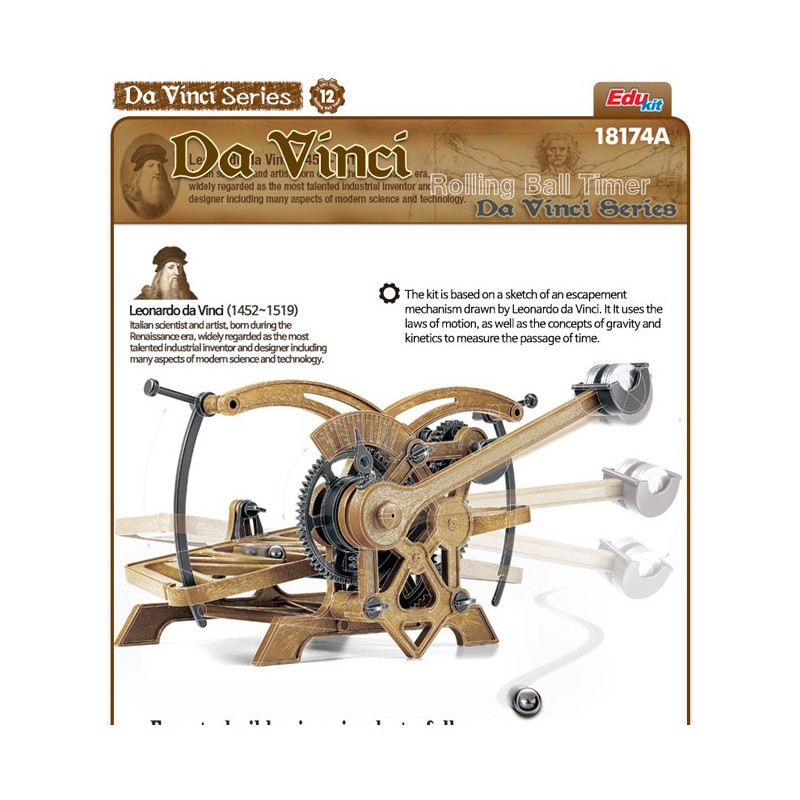 Da Vinci Rolling Ball Timer educational plastic model | Scientific-MHD