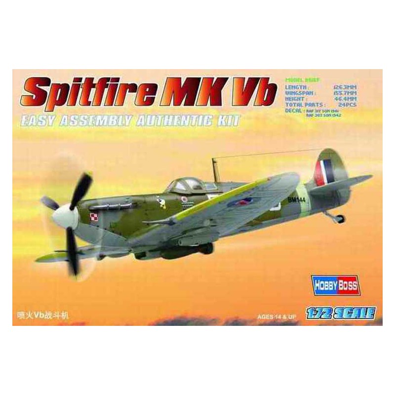 Plastic plane model Spitfire MK VB 1/72 | Scientific-MHD