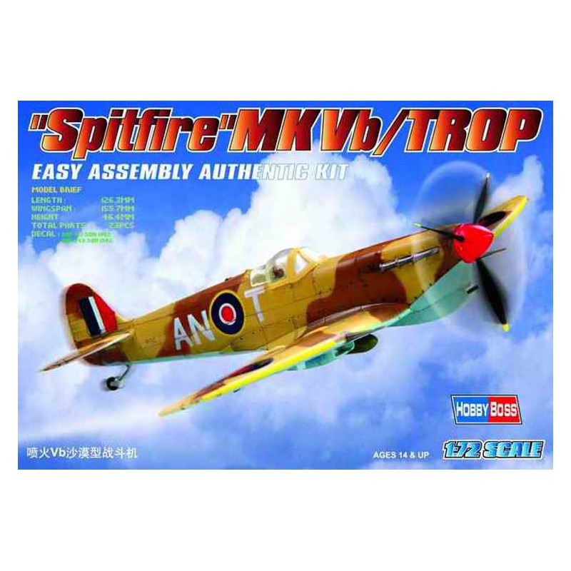Spitfire MK VB plastic plane model/too 1/72 | Scientific-MHD