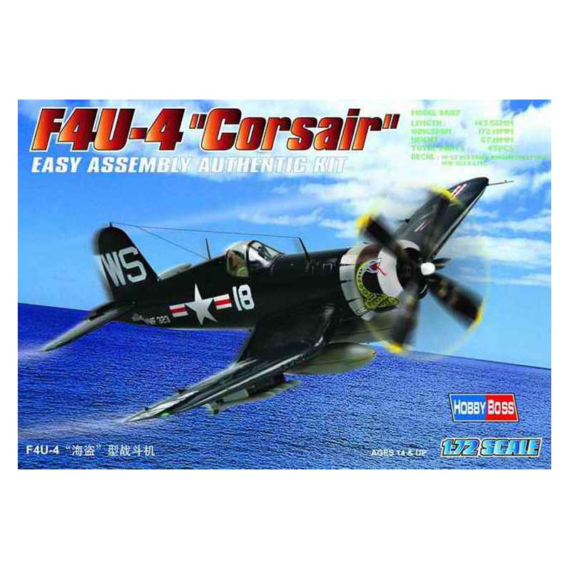 F4U-4 Corsair 1/72 plastic plane model | Scientific-MHD