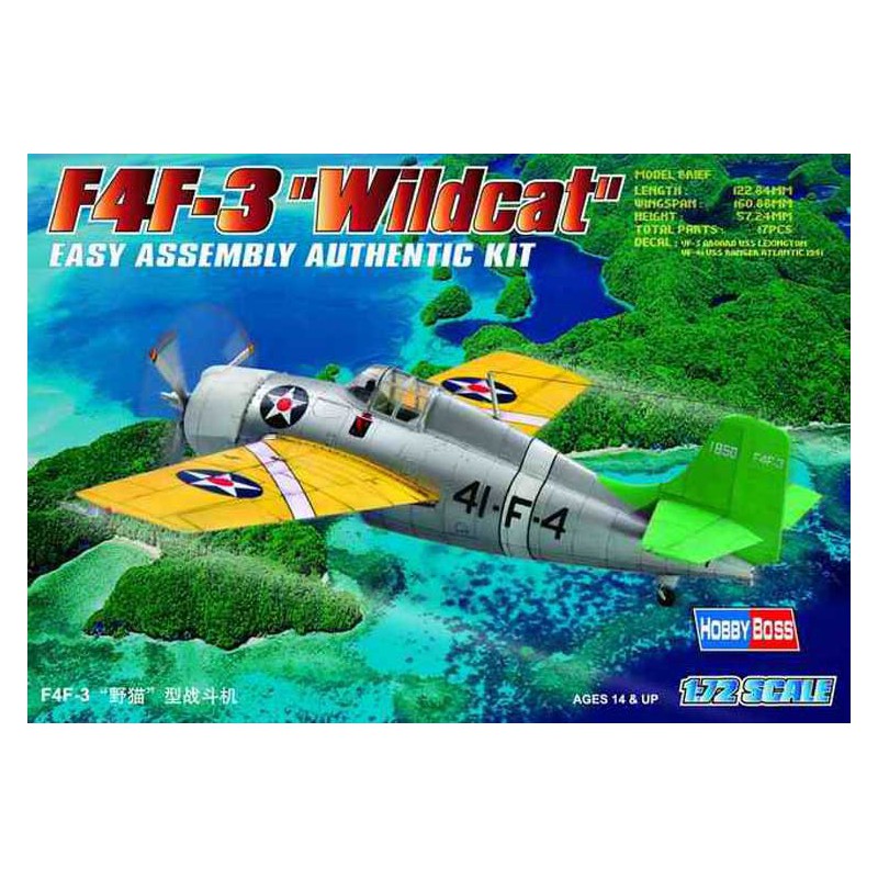 F4F-3 WildCat 1/72 plane plane model | Scientific-MHD