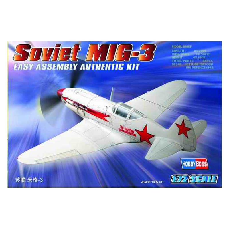 SOVIET MIG-3 1/72 plastic plane model | Scientific-MHD