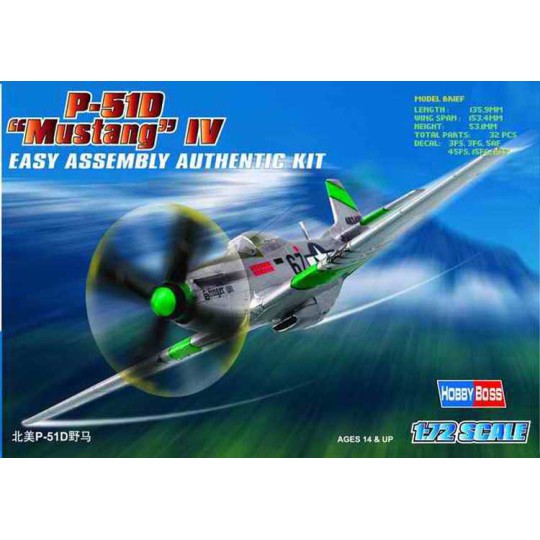 P-51 D Mustang IV 1/72 plastic plane model P-51 D Mustang IV 1/72 plastic plane model | Scientific-MHD