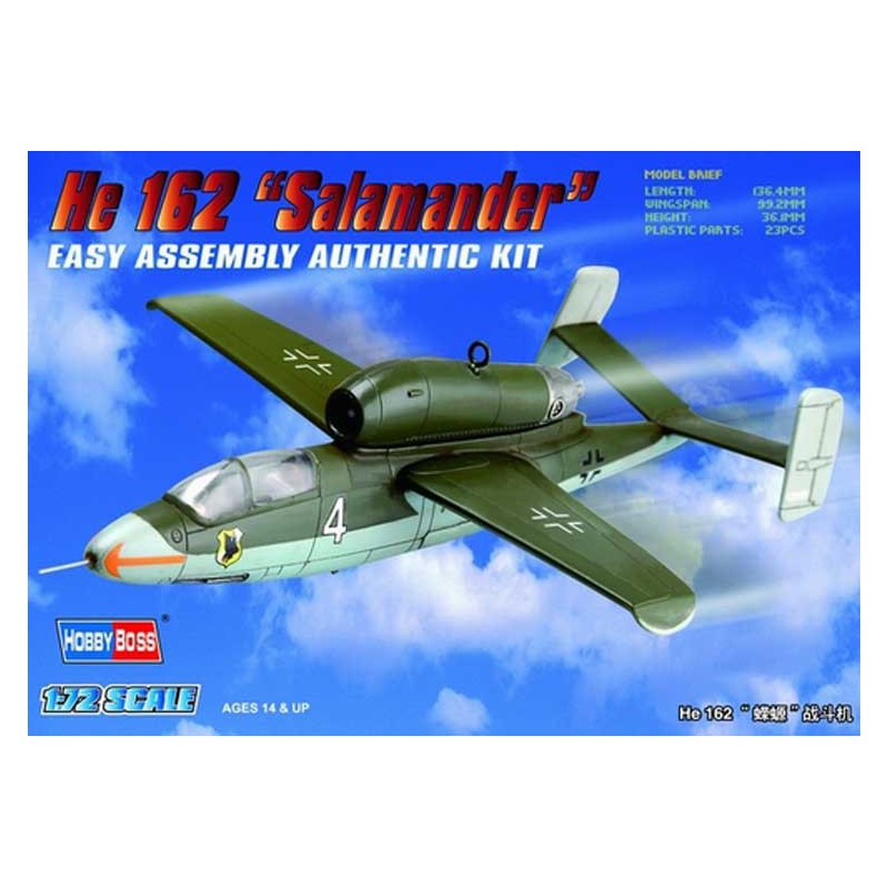 Plastic plane model HE 162 Salamender 1/72 | Scientific-MHD