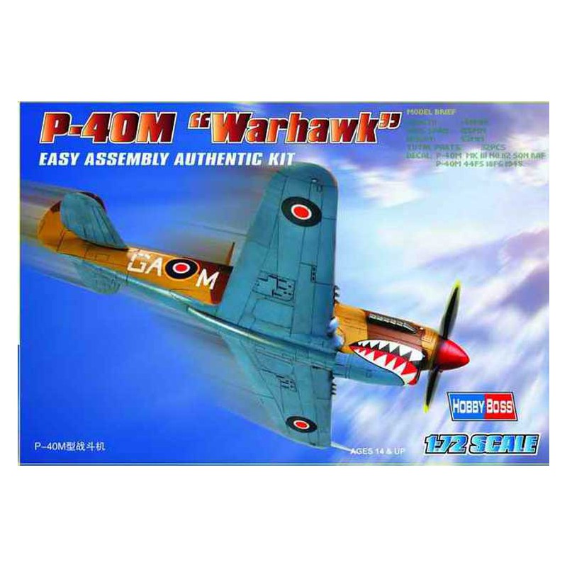 P-40 m plastic plane model Warhawk 1/72 | Scientific-MHD