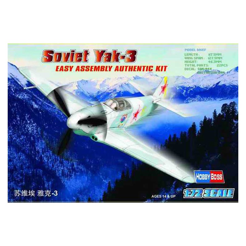 SOVIET YAK-3 1/72 plastic plane model | Scientific-MHD