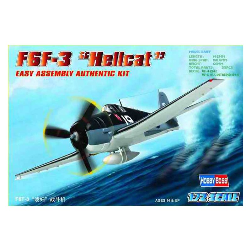 F6F-3 Hellcat 1/72 plastic plane model | Scientific-MHD