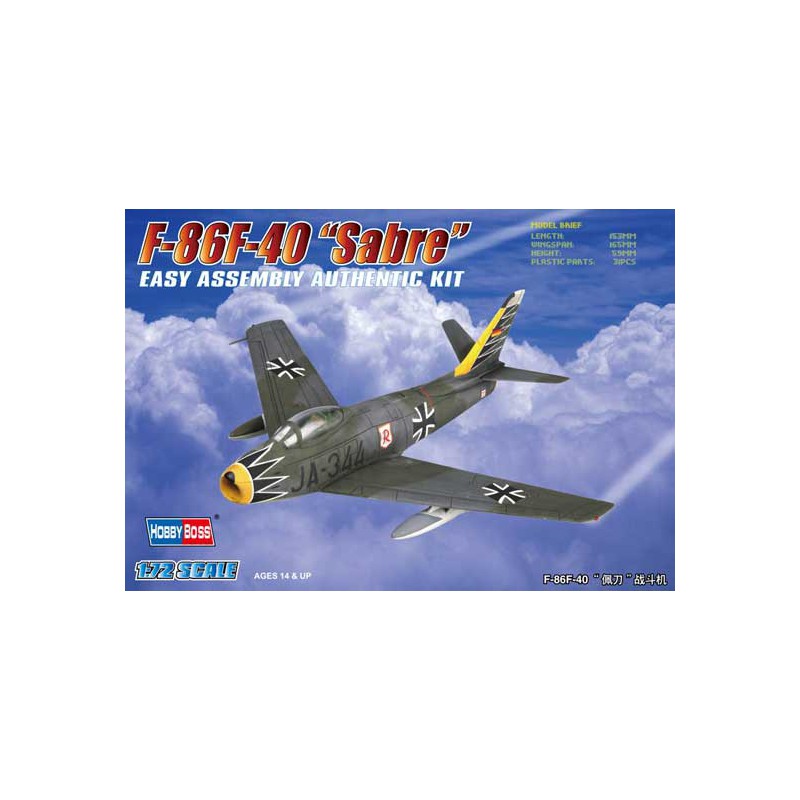Plastic plane model F-86F-40 Saber 1/72 | Scientific-MHD