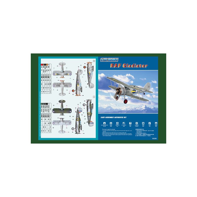 RAF GLADIATOR 1/72 plastic plane model | Scientific-MHD