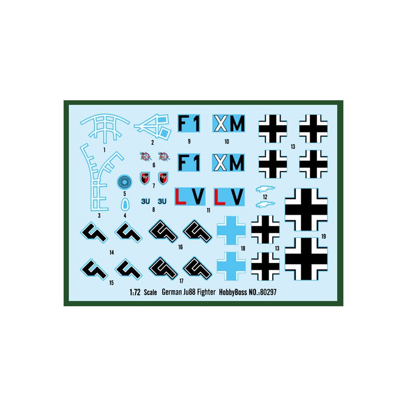 Plastic plane model German Ju88 Fighter 1/72 | Scientific-MHD