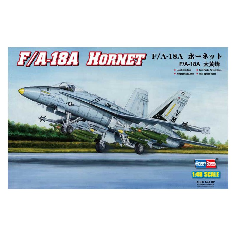 Plastic plane model F/A-18A HORNET 1/48 | Scientific-MHD