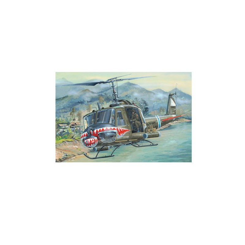 UH-1 HUEY B 1/18 plastic helicopter model | Scientific-MHD