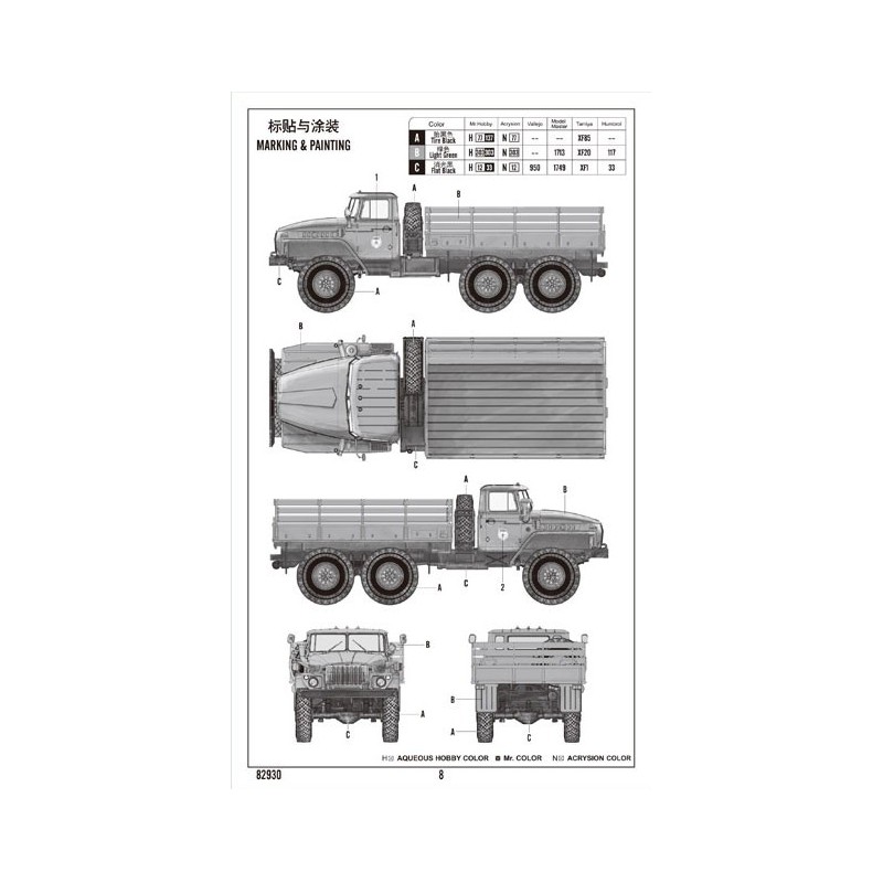 Russian Ural-4320 Truck 1/72 plastic truck model | Scientific-MHD