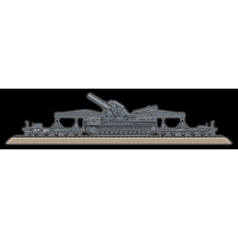 Plastic tank model German Karl-Geraet 040/041 on railway 1/72 | Scientific-MHD