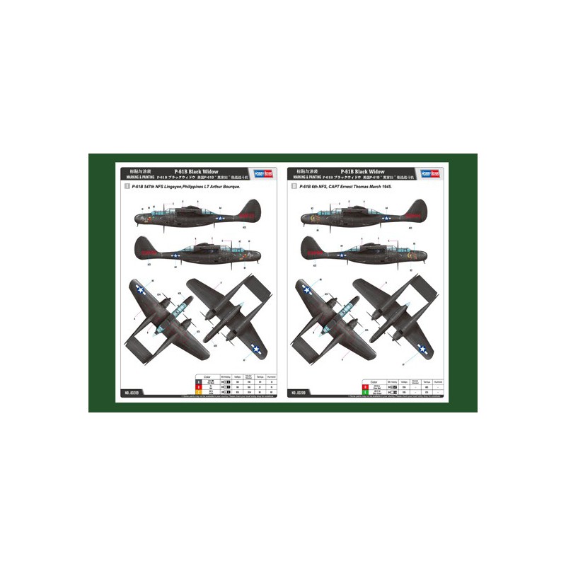 P-61B Black Widow 1/32 plastic plane model | Scientific-MHD