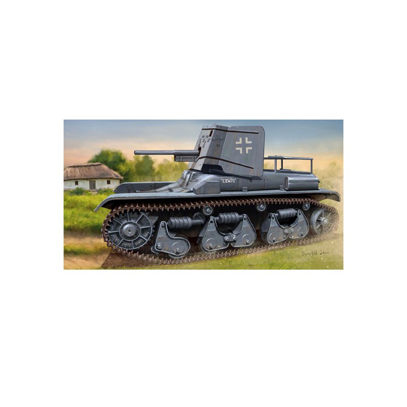 Plastic plastic model German 3.7cm Pak 35/36 AUF PZ.KPFW 35R (F) 1/35 | Scientific-MHD