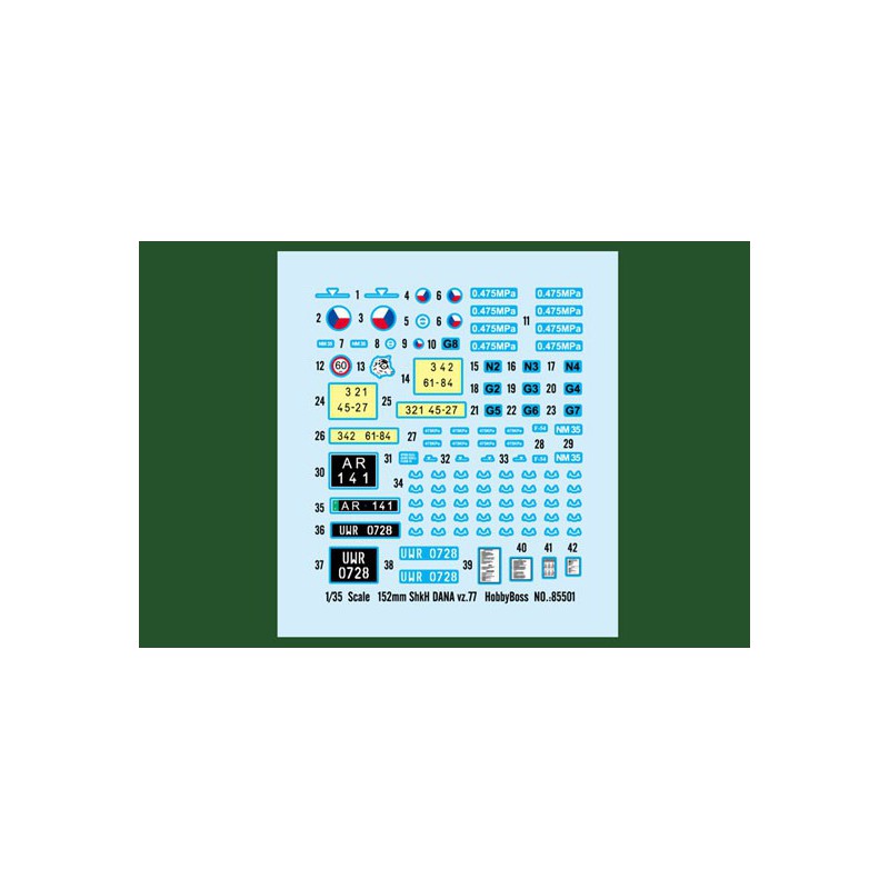 152mm shkh dana vz plastic tank model. 771/35 | Scientific-MHD