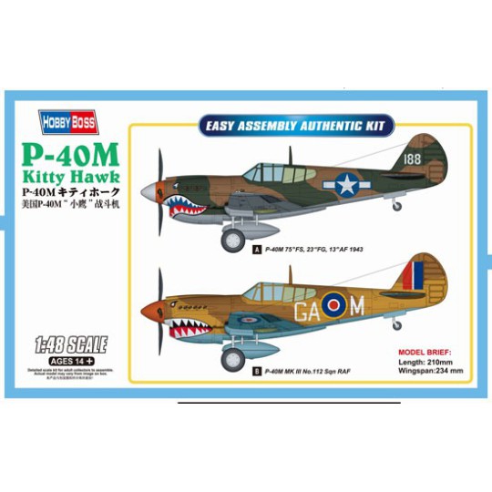 P-40E plastic plane model Kitty Hawk Fighter 1/48 P-40E plastic plane model Kitty Hawk Fighter 1/48 | Scientific-MHD