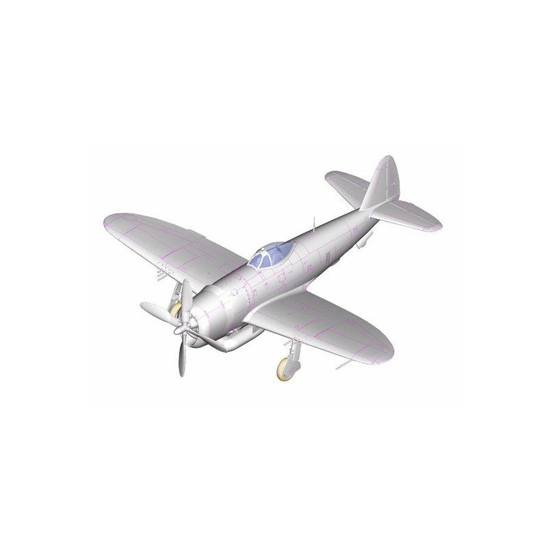 P-47D Thunderbolt 1/48 plastic plane model | Scientific-MHD