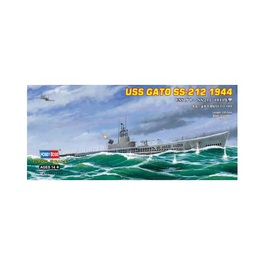 USS SS-212 GATO 19441/700 plastic boat model | Scientific-MHD