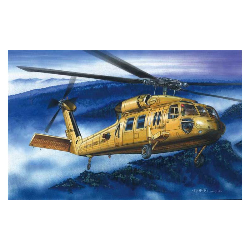 Plastic helicopter model American UH-60A Blackhawk 1/72 | Scientific-MHD