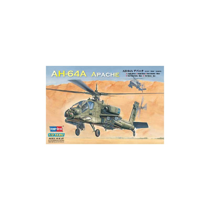 Plastic helicopter model AH-64A Apache helicopter 1/72 | Scientific-MHD