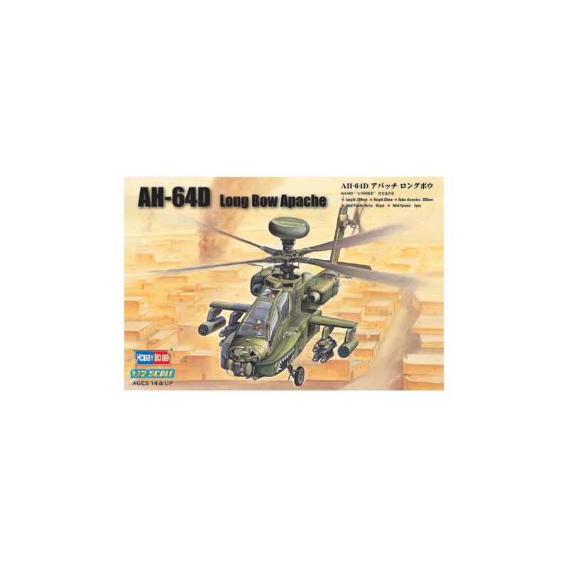 Plastic helicopter model AH-64D Apache Helicoptere 1/72 | Scientific-MHD