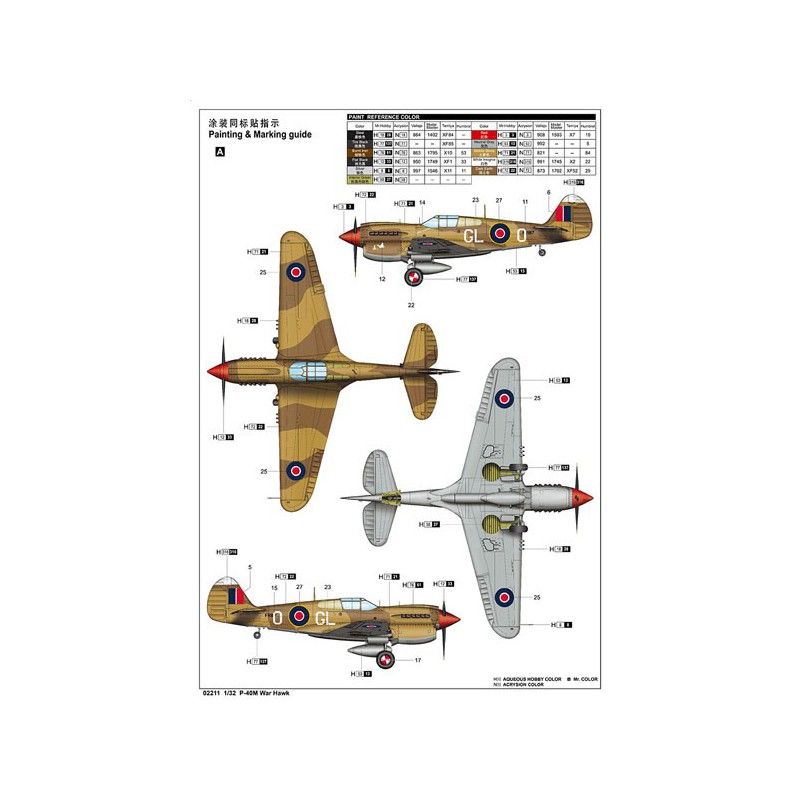 P-40M plastic plane model War Hawk 1/32 | Scientific-MHD
