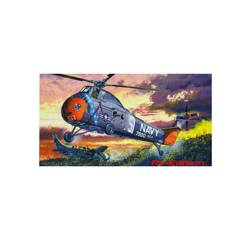 Plastic helicopter model H-34 US Navy Rescue 1/48 | Scientific-MHD