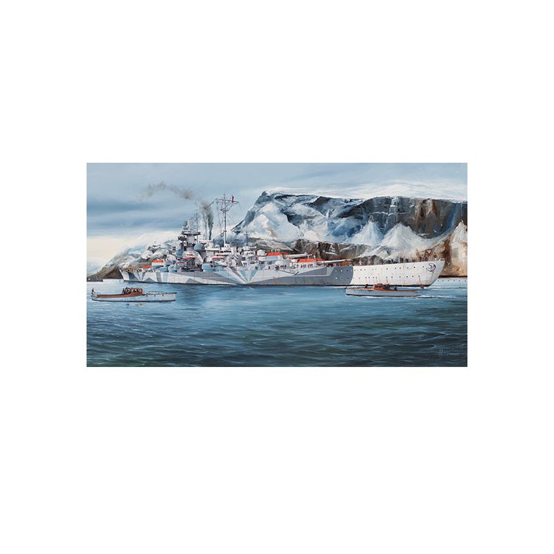 Plastic boat model German Tirpitz Battleship 1/350 | Scientific-MHD