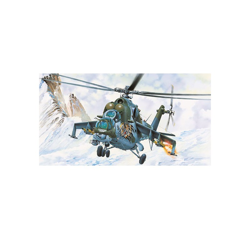 Plastic helicopter model in mid-24v Hind-E 1/48 | Scientific-MHD