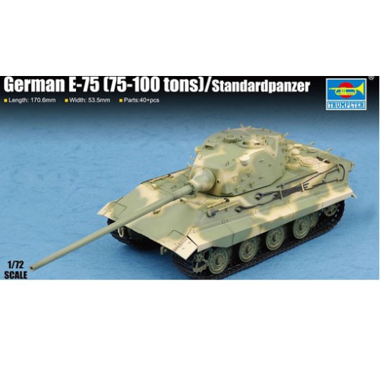 Plastic tank model German E-75 (75-100 tones) / Standardpanzer Plastic tank model German E-75 (75-100 tones) / Standardpanzer | Scientific-MHD